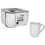 Whiteware Barrel Mug - 4 pack